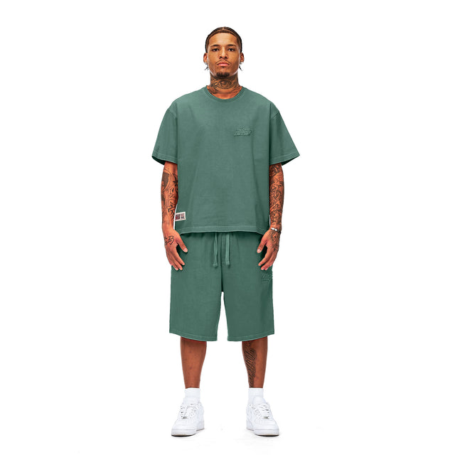 GREEN BASIC SHORTS