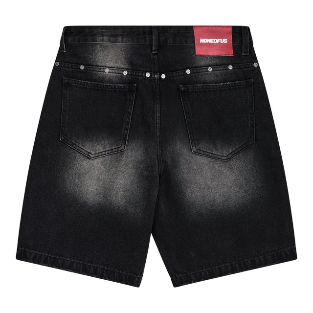 BLACK WASHED JORTS