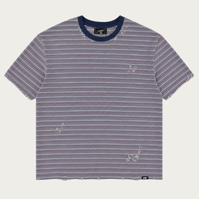PURPLE STRIPED TEE