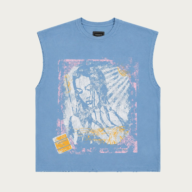 BABY BLUE SOFIA SLEEVELESS TEE