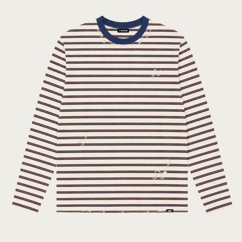 CREAM STRIPED LONGSLEEVE