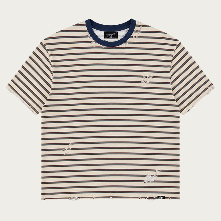 CREAM STRIPED TEE
