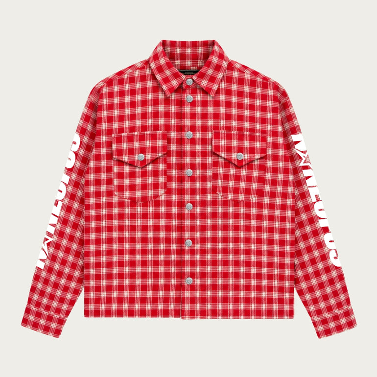 RED/WHITE FLANNEL SHIRT