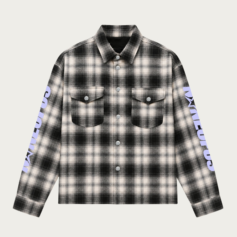 GREY/LILAC FLANNEL SHIRT