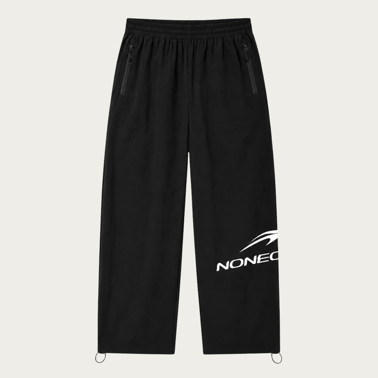 BLACK/WHITE SPORT NYLON PANTS