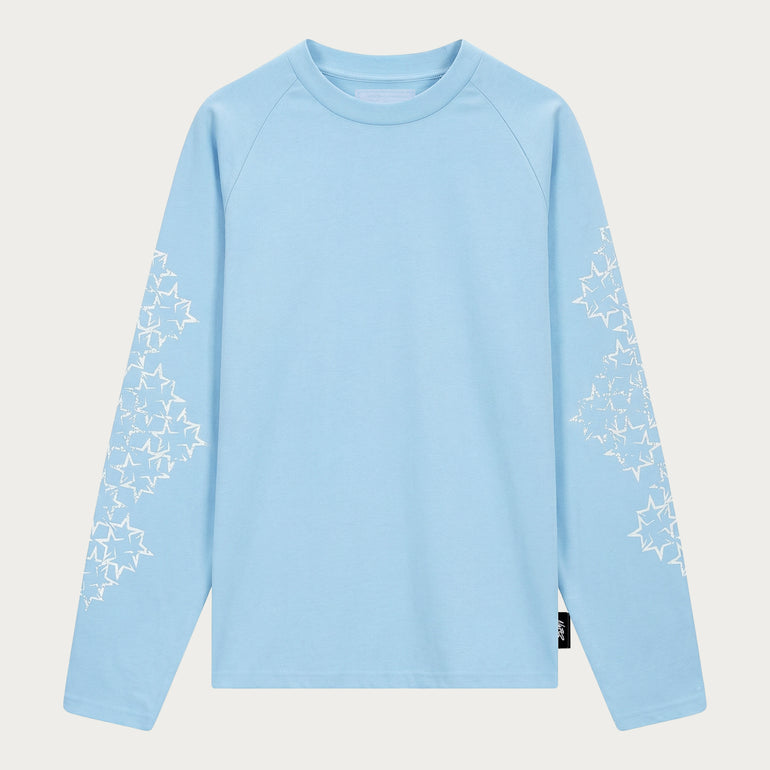 STAR LONGSLEEVE BABYBLUE/WHITE
