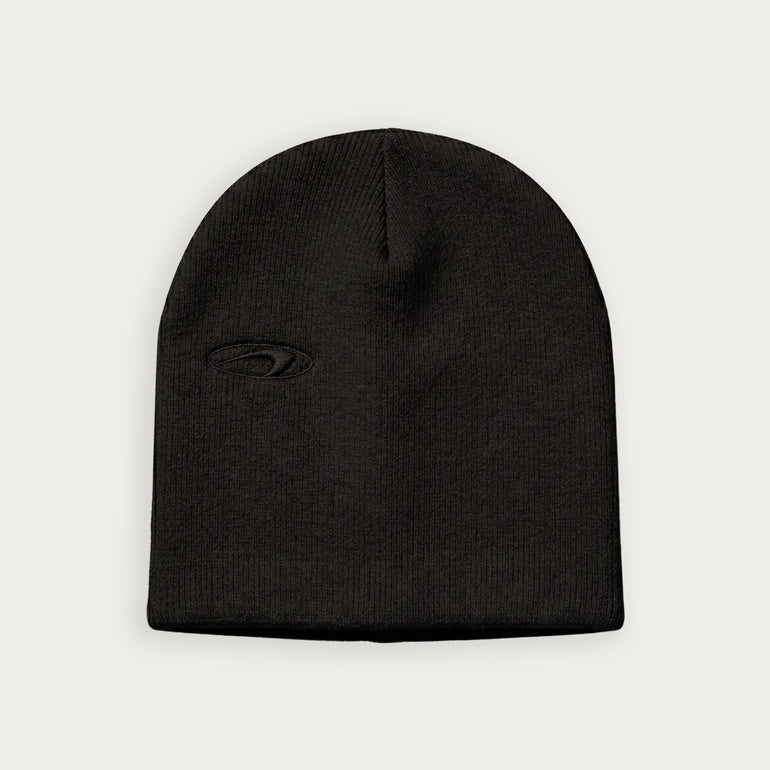 BLACK KNIT BEANIE