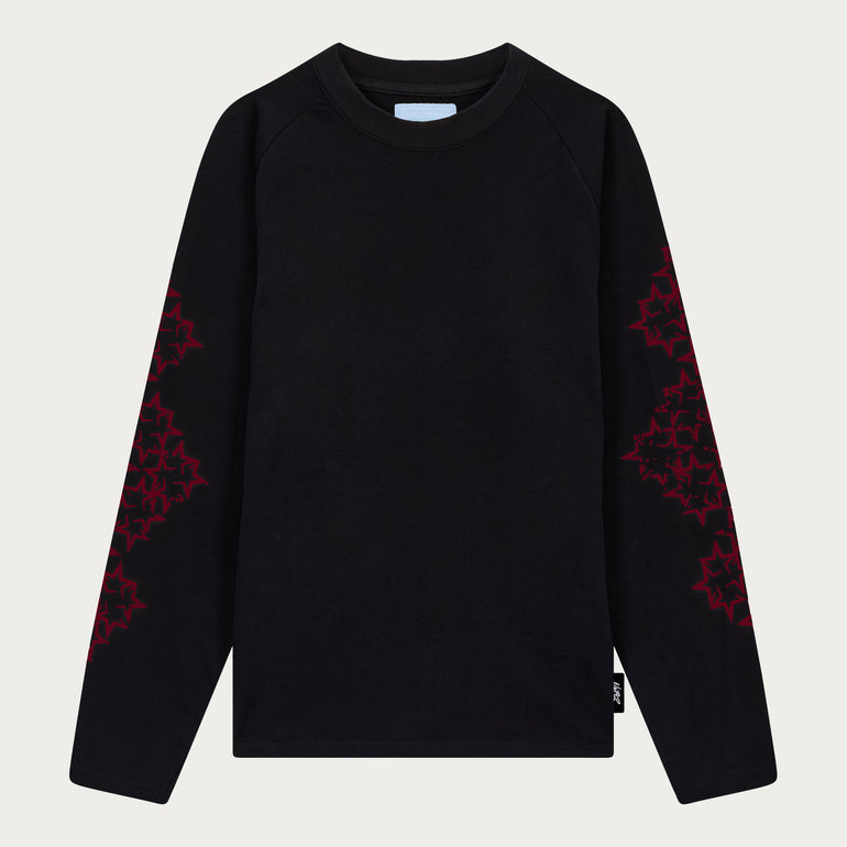 STAR LONGSLEEVE BLACK/RED