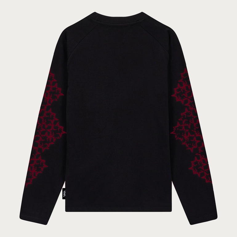STAR LONGSLEEVE BLACK/RED