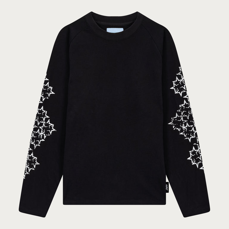 STAR LONGSLEEVE BLACK/WHITE