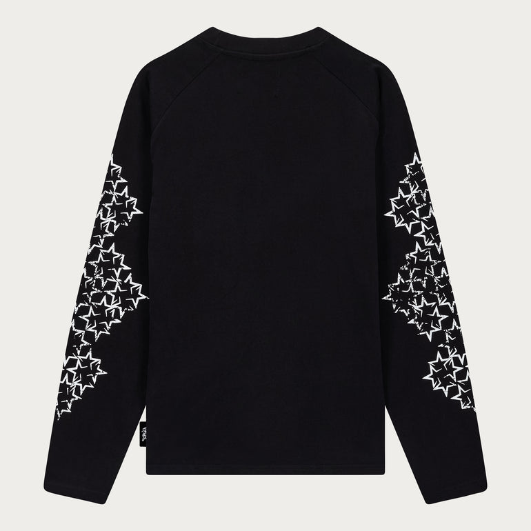 STAR LONGSLEEVE BLACK/WHITE