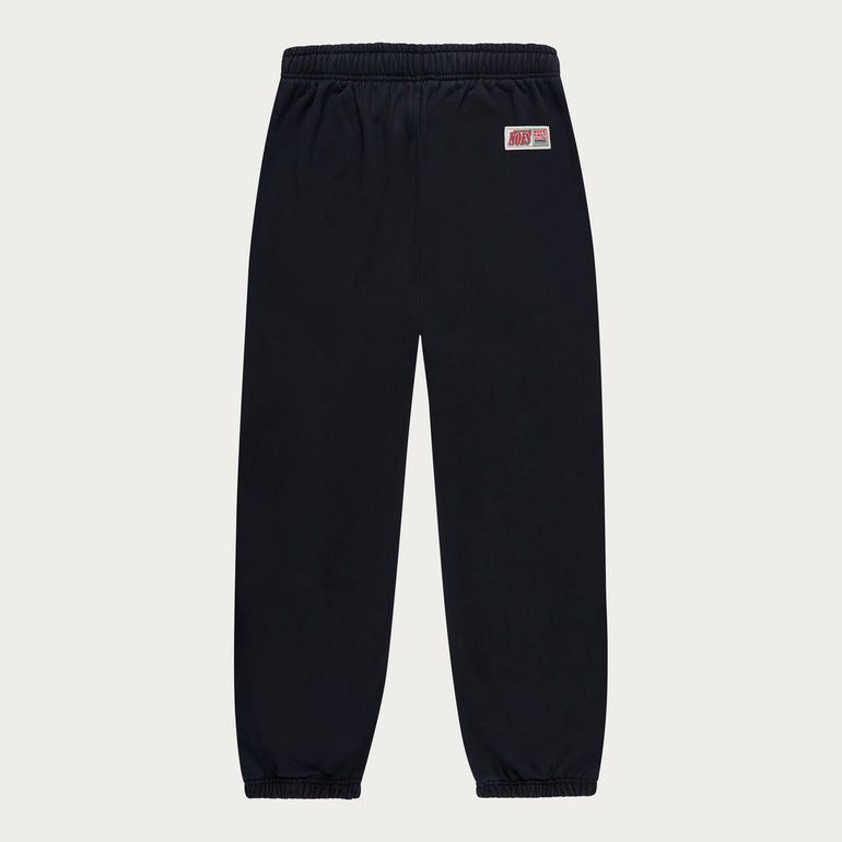 BLACK BASIC CUFFED JOGGER