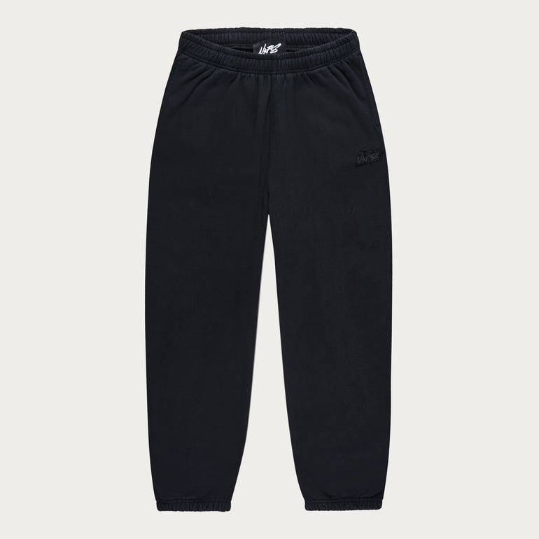 BLACK BASIC CUFFED JOGGER