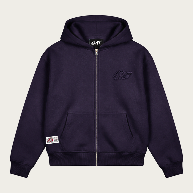 DARK PURPLE BASIC ZIP HOODIE