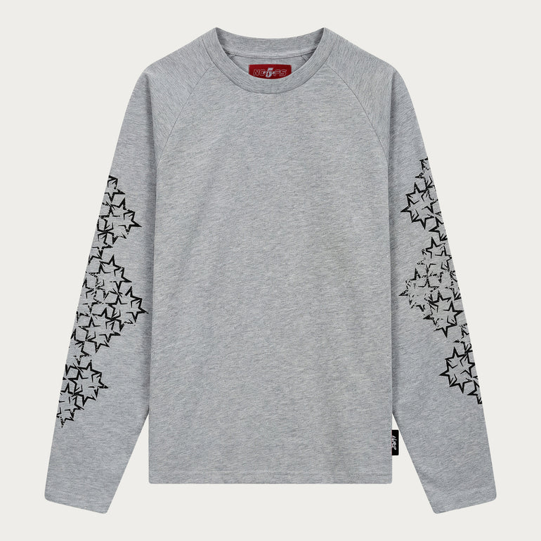 GREY/BLACK STAR LONGSLEEVE