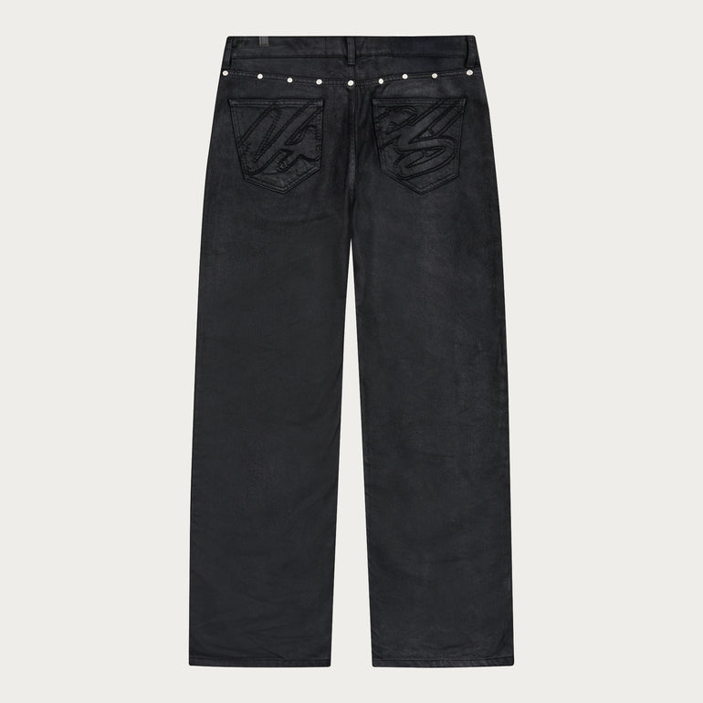 WAXED DENIM BLACK