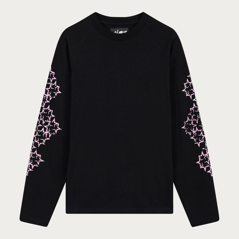 STAR LONGSLEEVE BLACK/PINK