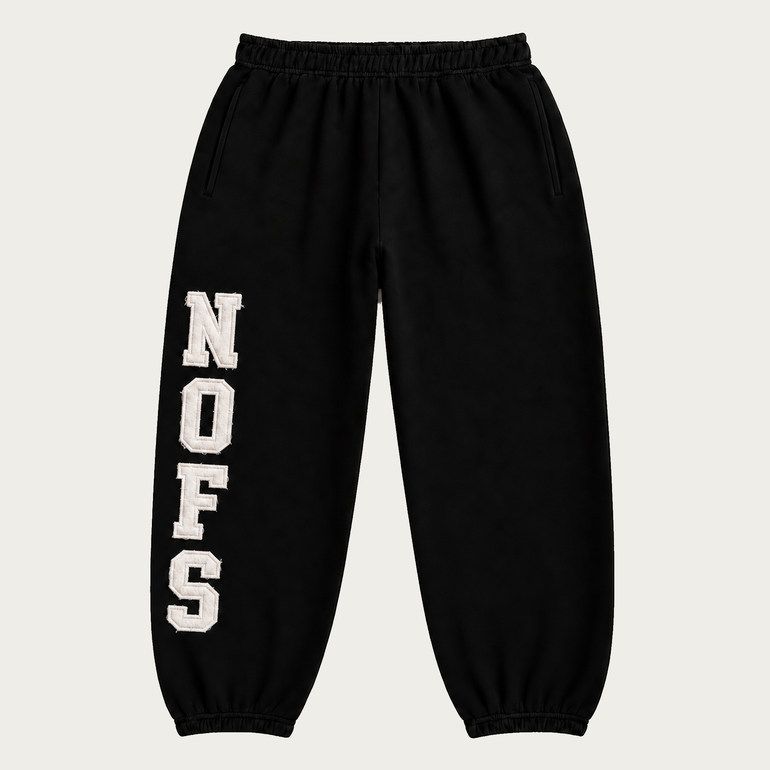 BLACK/WHITE PATCH JOGGER