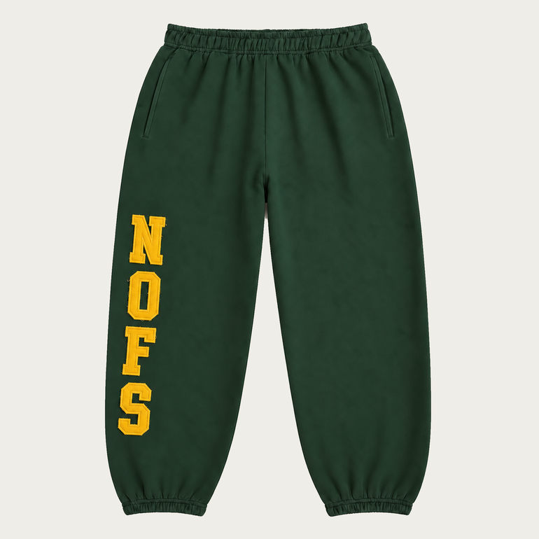 DARK GREEN/YELLOW PATCH JOGGER