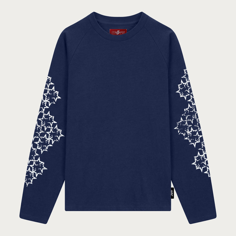 NAVY/WHITE STAR LONGSLEEVE
