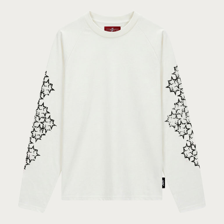 OFFWHITE/BLACK STAR LONGSLEEVE