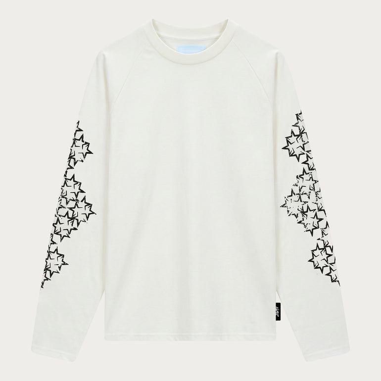 STAR LONGSLEEVE OFFWHITE/BLACK
