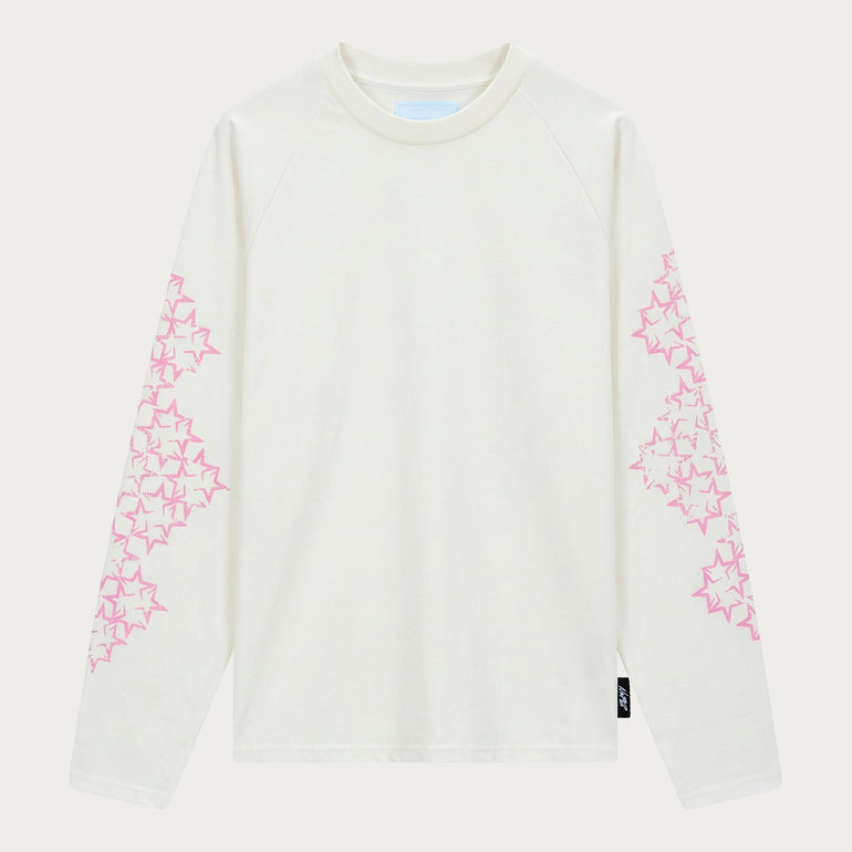 STAR LONGSLEEVE OFFWHITE/PINK