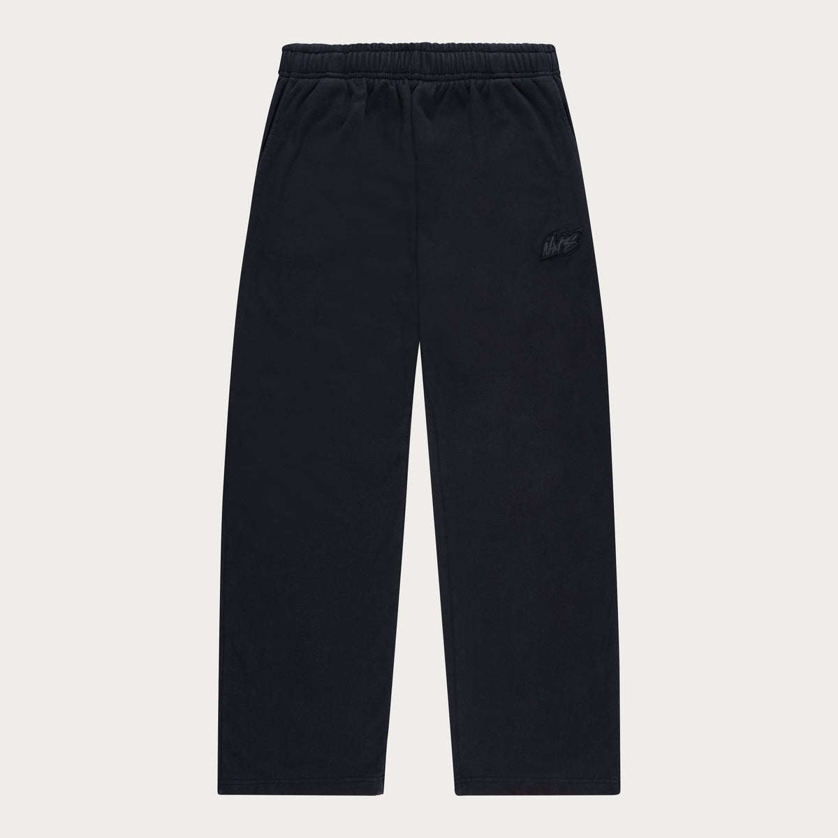 BLACK BASIC OPEN LEG JOGGER