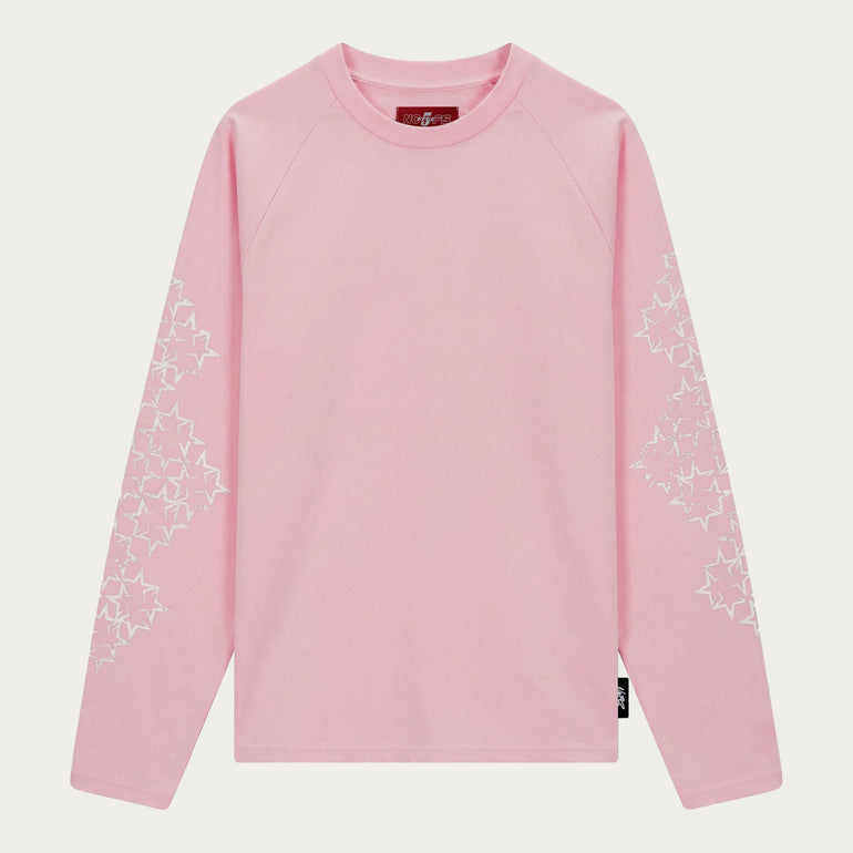 PINK/WHITE STAR LONGSLEEVE