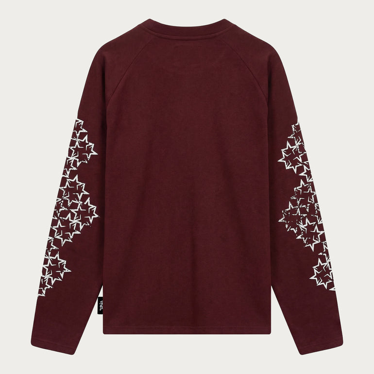STAR LONGSLEEVE BORDEAUX/WHITE