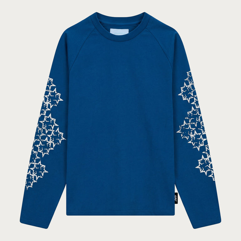 STAR LONGSLEEVE ROYAL BLUE/WHITE