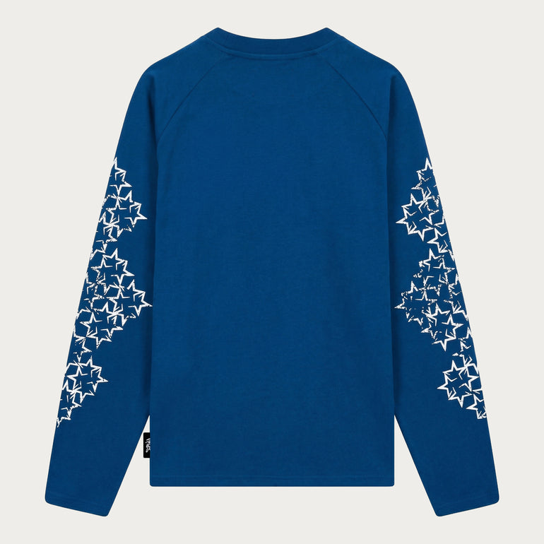STAR LONGSLEEVE ROYAL BLUE/WHITE