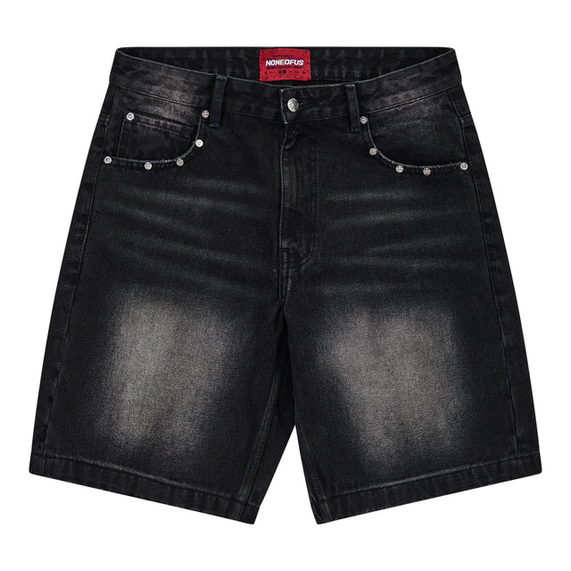 BLACK WASHED JORTS