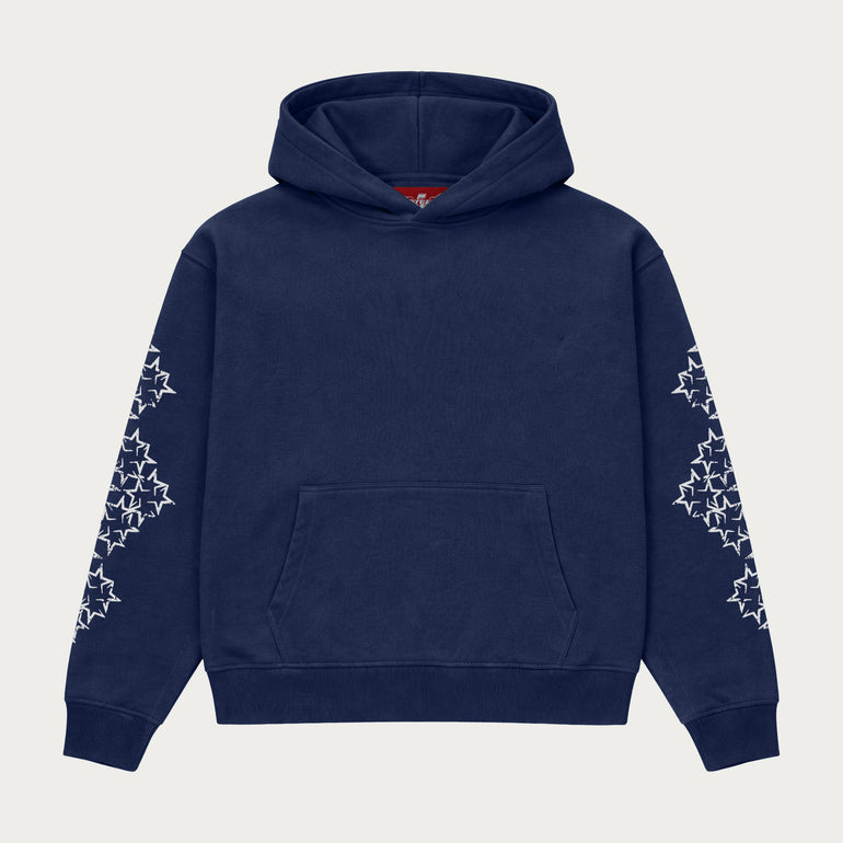 NAVY/WHITE STAR HOODIE