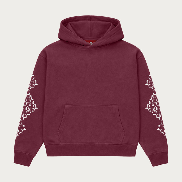 PURPLE/WHITE STAR HOODIE