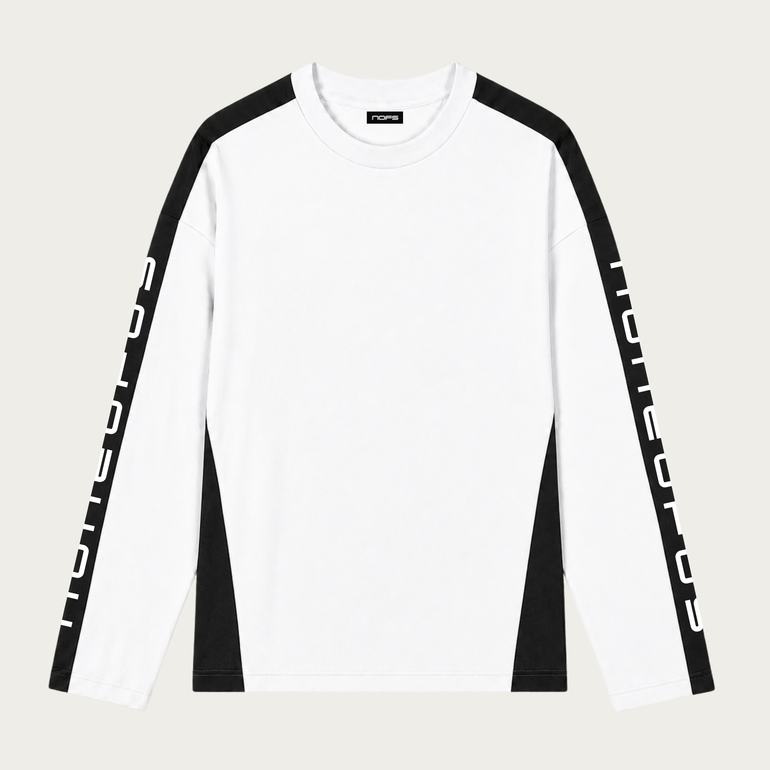 WHITE/BLACK PORSCH LONGSLEEVE