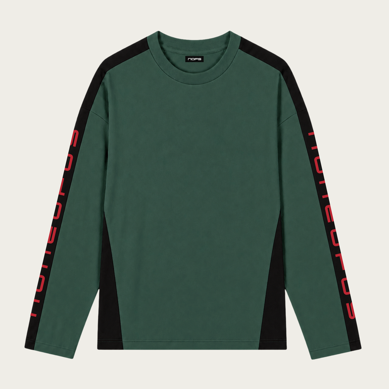 DARK GREEN/BLACK/RED PORSCH LONGSLEEVE