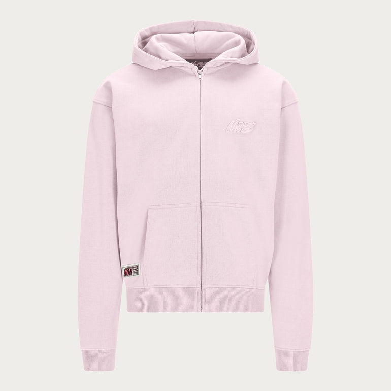 PINK BASIC ZIP HOODIE