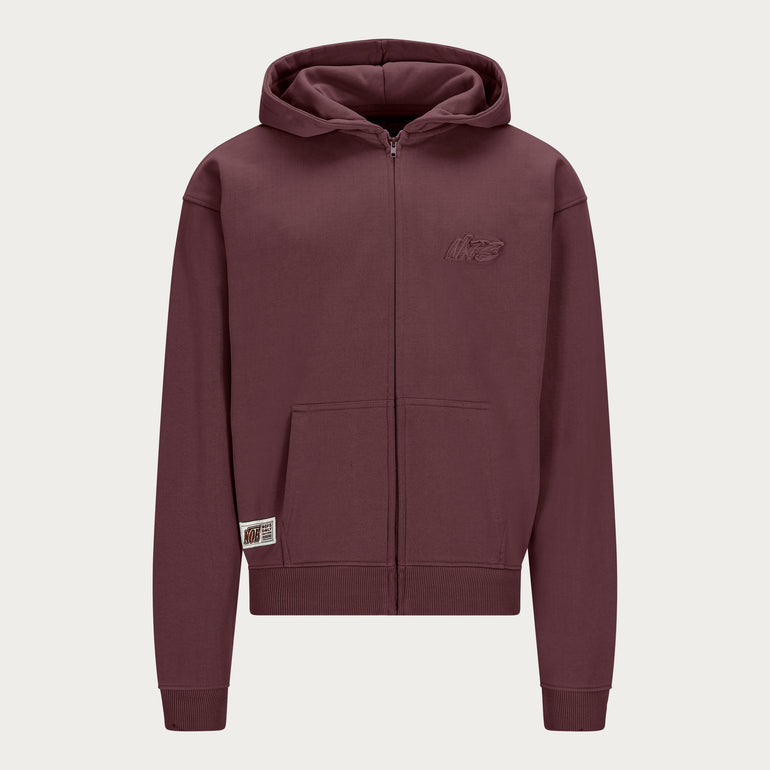 PURPLE BASIC ZIP HOODIE