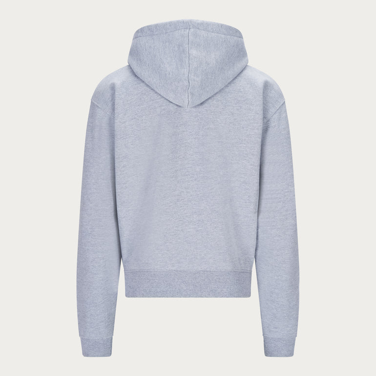 GREY BASIC ZIP HOODIE