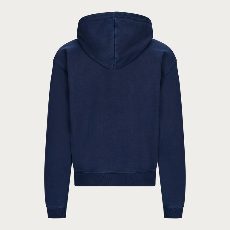 NAVY BASIC ZIP HOODIE