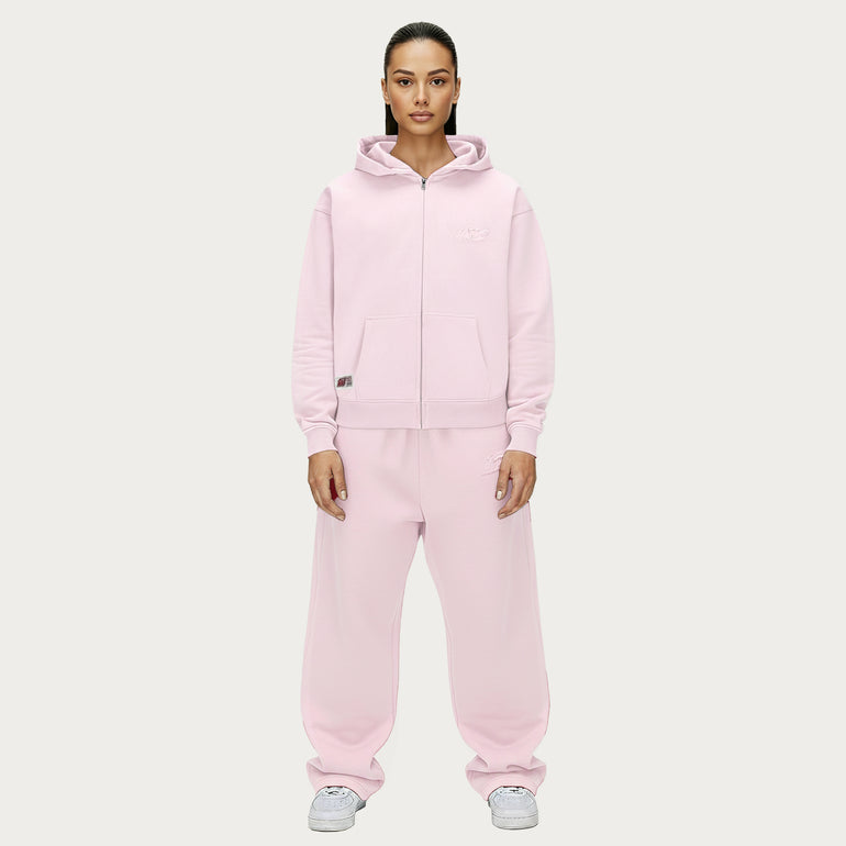 PINK BASIC ZIP HOODIE