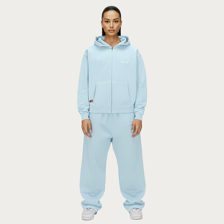 BABYBLUE BASIC ZIP HOODIE
