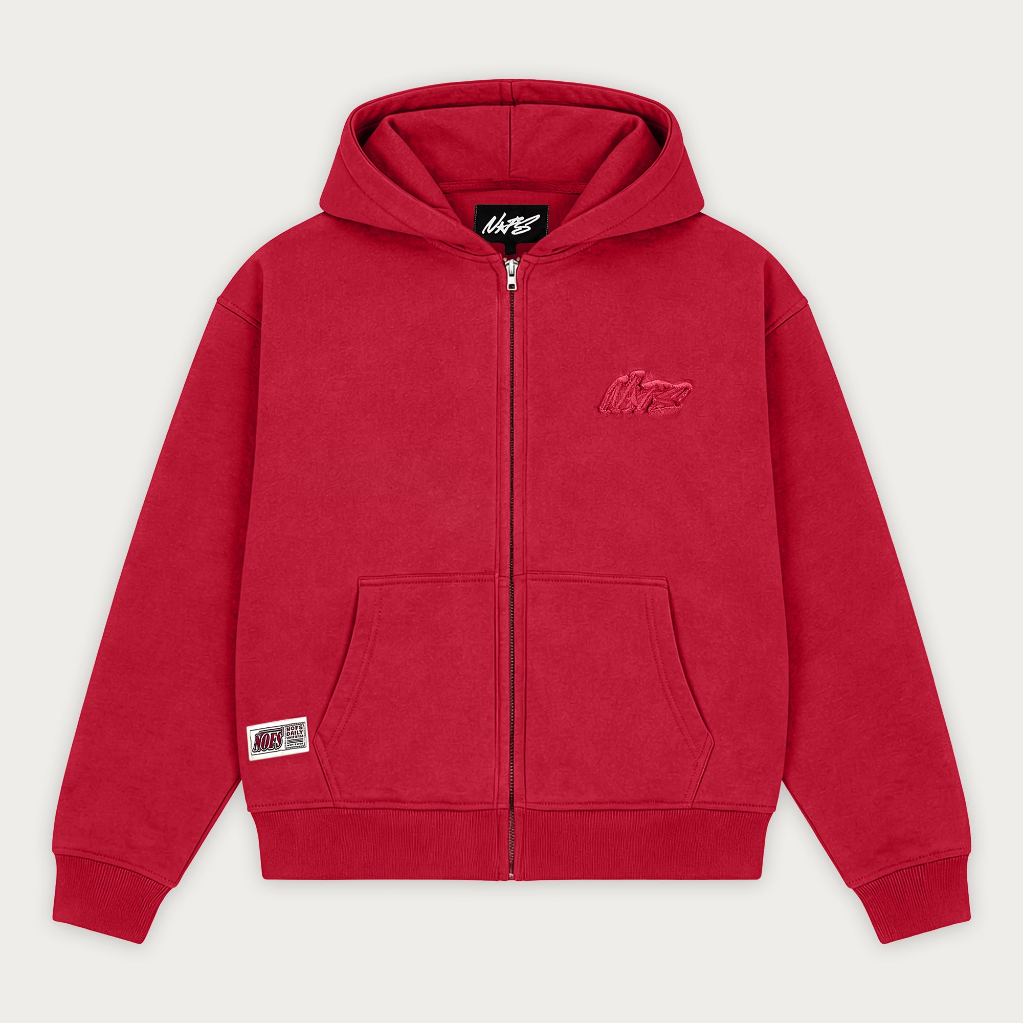 RED ZIP HOODIE NONEOFUS » SHOP NOW!